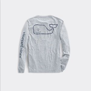 Vintage Whale Long-Sleeve Pocket Tee